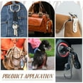 thumbnail image 5 of 18Pcs 9 Styles D Ring Spring Key Hooks Clip Semicircle Metal Spring Key Ring for Belts Backpacks Handbags and Other 3 Color, 5 of 5