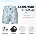 thumbnail image 5 of Balery Rabbit And Butterfly Mens Swim Trunks Swim Shorts for Men Quick Dry Inseam Beach Shorts with Compression Liner Pocket-Small, 5 of 9