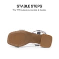 thumbnail image 4 of Sandalia DREAM PAIRS para Niñas con Tacones Anchos Plateados Talla 6, 4 of 6