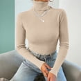 thumbnail image 6 of Turtleneck Sweater for Women Long Sleeve Slim Fit Lightweight Base Layer Knit Tops, XL, 6 of 6
