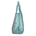 thumbnail image 3 of Fashion Print Insulated Water Resistant Round Small Lunch Cooler or Cosmetic Tote Bag Turquoise Twist, 3 of 3