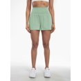 thumbnail image 6 of Flowy Running Shorts Women Workout Athletic Gym Yoga High Waisted with Pockets Cute Sweat Short Pants Casual Summer Bean Green M, 6 of 9