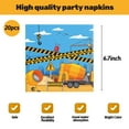 thumbnail image 4 of Construction Birthday Party Supplies Truck Birthday Paper Plates and Napkins Sets with Tablecloth Forks for 20 Guests Disposable Party Dessert Dinnerware Construction Decor, 4 of 7
