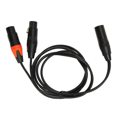 XLR Male To Dual XLR Female Cable, 4.9ft Long Rugged Plug And Play PVC ...