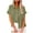 Army Green, variant on LADIGASU Womens Color Button Shirts V Neck Loose Blouse Short Sleeve Casual Work Tunic With Pocket