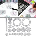 thumbnail image 2 of Juego de regla de juguete para dibujo espirógrafo de 22 Uds., engranajes y ruedas entrelazados, accesorios de dibujo, reglas educativas creativas para niños, 2 of 4