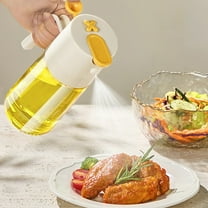 LSLJS Oil Sprayer for Cooking 460ml 2 In 1 Glass Oil Dispenser/Pour Bottle Food Grade Large Opening Oil Dispenser for Kitchen Gadgets, Food Grade Spray Bottle Frying BBQ, Kitchen Appliances