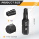 thumbnail image 2 of Uxcell 10pcs T20 Torx Screwdriver Bit 1/4" Hex Shank 25mm/1" Length S2 Steel Star 6 Point Head Hex Security Screw Driver Bits with Hole for Impact Electric Screw Driver Power Tools, Black, 2 of 7