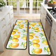 thumbnail image 4 of Kitchen Rugs Sets Of 2,Yellow Lemon Fruit Slices White Pattern Anti Fatigue Kitchen Mat Rugs Non Slip Washable,Decorative Kitchen Floor Mats for Kitchen,Sink,Laundry,17"x47"+17"x47", 4 of 5