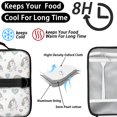 thumbnail image 4 of Unicorn and Heart White Pattern Insulated Lunch Bag with Shoulder Strap and Bottle Holder,Bento School Lunch Bag Box,11x9.5x3.5 Inches, 4 of 5