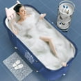 thumbnail image 6 of ANJORALA 47in Portable Foldable Bathtub for Adult, Freestanding Hot Ice Bath Tub, Cowboy Blue, 6 of 11