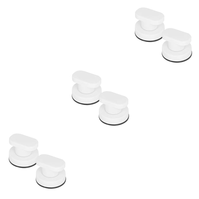 Guardoinrt 2 Pcs Poignée à Ventouse Robuste Résistante à l'Usure Bouton de Porte Multifonctionnel Fourniture Utile pour Maison Réfrigérateur Fenêtre Blanc 3Ensemble