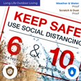 thumbnail image 5 of Keep Safe Use Social Distancing Sign, 10x7 Aluminum, 5 of 8