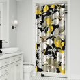 thumbnail image 2 of Summer Bloom Floral Curtain – Watercolor Botanical Print Adds Life to Bright, Cheerful Bathroom Design, 2 of 5