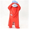 thumbnail image 6 of Funny Big‑Mouth Monster Adult Onesie Pajamas, Coral Fleece One‑Piece Cartoon Cosplay Costume Loungewear Party, 6 of 7