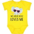 thumbnail image 3 of Inktastic Elephant My Great Aunt Loves Me Boys or Girls Baby Bodysuit, 3 of 5