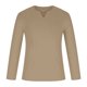 thumbnail image 4 of Camisa informal para hombre Blusa de manga larga con cuello en V sólida Tops Pompotops  oipoqjl34905, 4 of 5