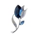 thumbnail image 5 of Broches, alfileres de moda, elegantes, brillantes, de lujo, para el cuello, hermosos para las fiestas. Azul, 5 of 9