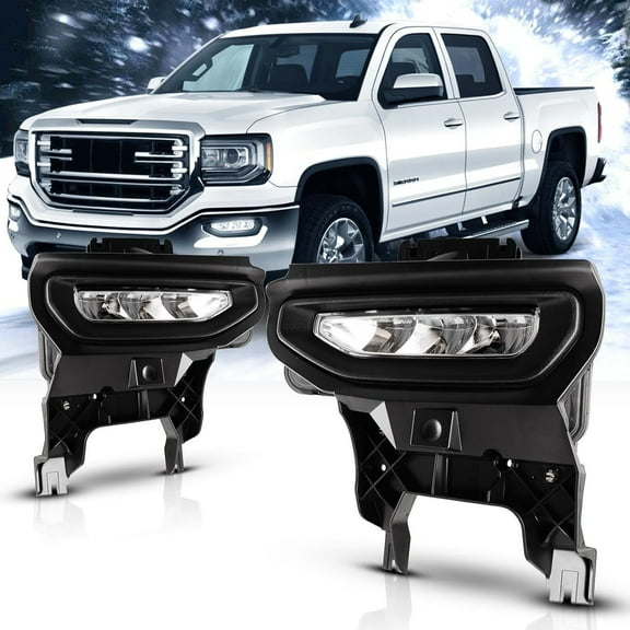 1 Pair LED Fog Lights for 2016 2017 2018 GMC Sierra 1500| 2019 GMC Sierra 1500 Limited w/Wiring Kits & Switch