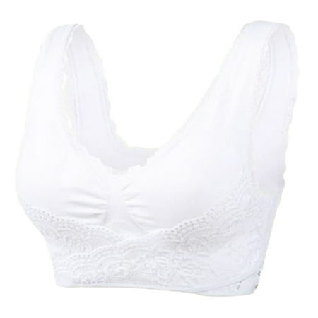 Women s Front Side Buckle Bra Womens Lace Edge without Steel Sports Bras for s Ring Movement Seamless Gathering High Support Sports Bra Adjustment Yoga Sleep Large Bras for Women Packs Bra
