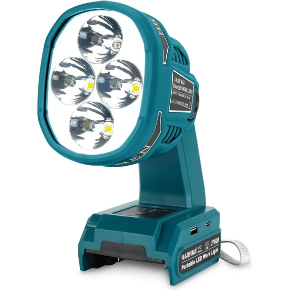 1120LM Cordless LED Flashlight for Makita 18V Battery LED Work Light with USB