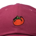 thumbnail image 2 of Dalix Tomato Embroidered Cap Cotton Baseball Cute Cool Dad Hat Womens in Maroon, 2 of 5