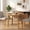 Light Brown, variant on Extendable Round Dining Table for 2-4 People, Folding Wood Kitchen Table with Adjustable Size, Collapsible Design, Black