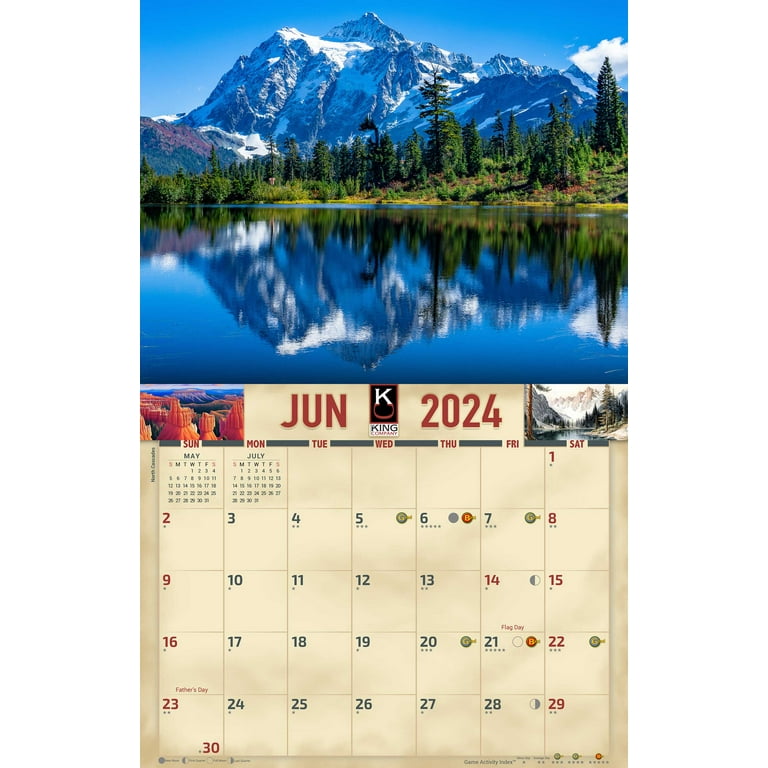 2024 National Parks Wall Calendar 16-Month X-Large Size 14x22, Best National  Park Scenic Calendar by The KING Company-Monster Calendars - Walmart.com