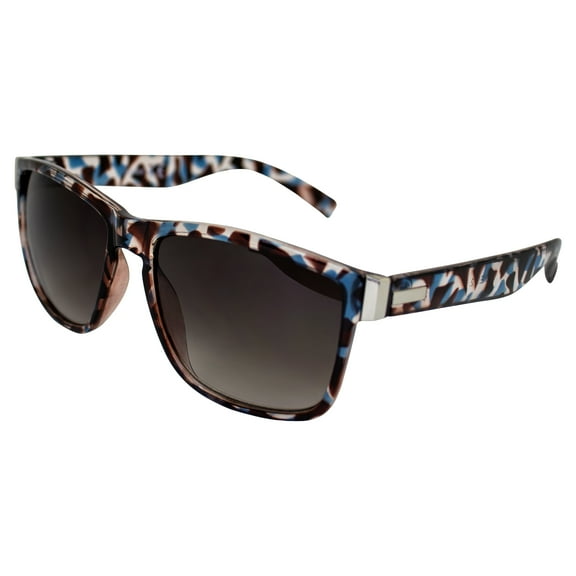 AlterImage Drift Sports Fashion Retro Sunglasses for Women Tortoise Frame w/Silver Metal Accent & Gradient Brown Lenses
