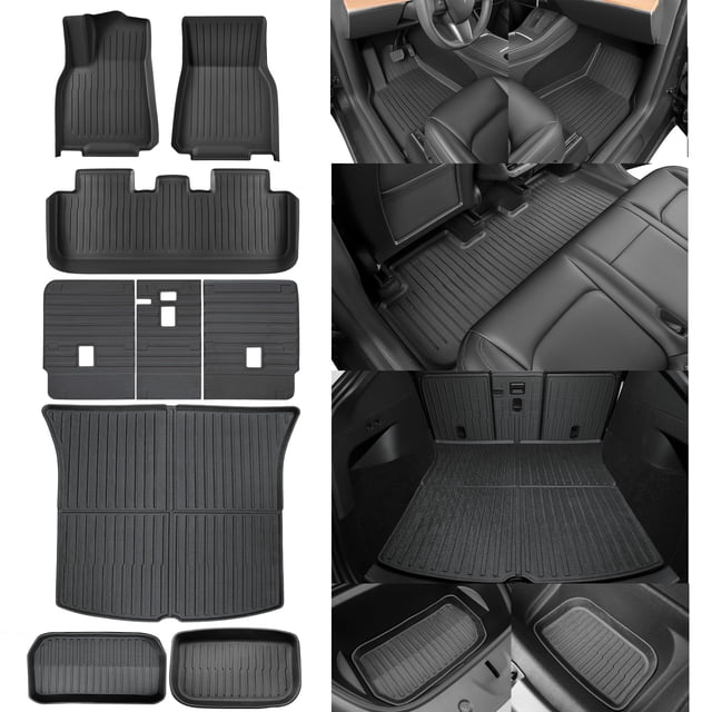 Alfombrillas SUPER LINER Tesla modelo Y 2021-2025 TPE de 9 piezas
