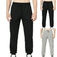 thumbnail image 1 of Styesk Men's Pants Men's Solid Color Frenum Tightness Binding Leg Pockets Exercise Full Length Pants, 1 of 8