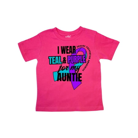 

Inktastic Suicide Prevention I Wear Teal and Purple for My Auntie Gift Toddler Boy or Toddler Girl T-Shirt