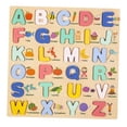 thumbnail image 2 of Tableros de rompecabezas con clavijas de madera, tableros de rompecabezas del alfabeto para niños, juguetes clásicos, regalos de aprendizaje, tablero letras mayúsculas, 2 of 9