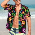 thumbnail image 5 of Lsque Traditional Floral Polish pattern Hawaiian Shirt for Men, Unisex Summer Beach Casual Short Sleeve Button Down Shirts-X-Large, 5 of 9