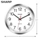 thumbnail image 3 of Reloj de pared Sharp plateado/cromado de 30 cm, silencioso, no hace tictac, 3 of 7