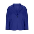 thumbnail image 4 of Scyoekwg Blazers for Women Fall Jackets Business Casual Open Front Buttons Suit Jackets Work Office Blazer Coats (Blue,XL), 4 of 6
