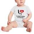thumbnail image 2 of I Heart My Tunisian Grandma Tunisia Love Flag Baby One-Pieces (White, 3-6 Months), 2 of 5