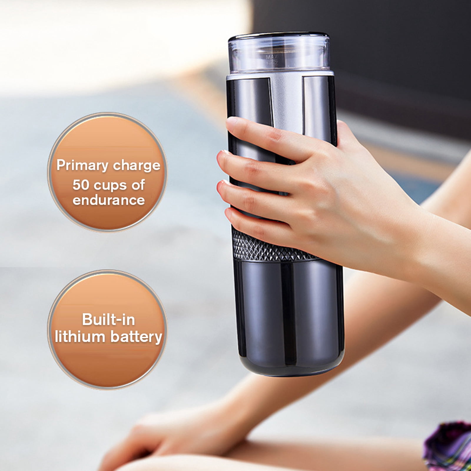 USB Outdoor Camping Travel Portable Coffee Machine Brewing for Car Home Electric Espresso Machine Coffee Powder