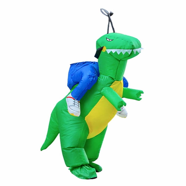 Disfraz Dinosaurio Inflable para Montar en 3D Disfraz Halloween Traje Cosplay (L