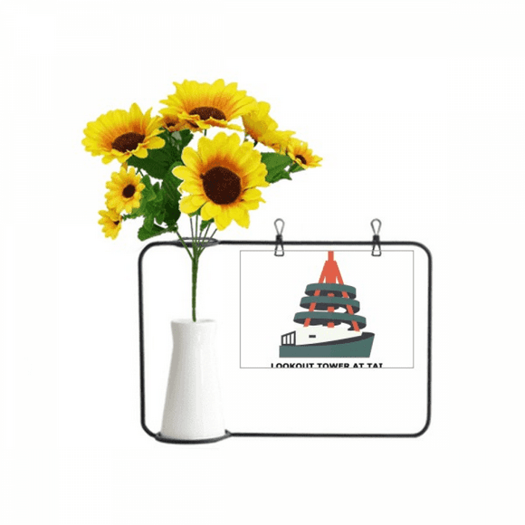 Hong Kong Tai Po Waterfront Park Artificial Sunflower Vases Bottle Blessing Card