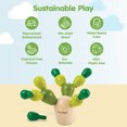 thumbnail image 3 of PlanToys® Mini Balancing Cactus | Montessori Wooden Toy for Toddlers | STEM Game for Fine Motor Skills, Logic & Coordination | Eco-Friendly Educational Toy for Kids Ages 3+, 3 of 9
