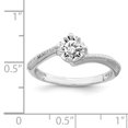 thumbnail image 2 of 925 Sterling Silver Rhodium Plated Cubic Zirconia Ring, 2 of 2