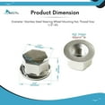 thumbnail image 5 of MARINE CITY 316 Stainless Steel Steering Wheel Knob with Cap, Gloss Polished Finish, Durable Spinning Ball Bearing for Boats, Yachts, Kayaks, and Caravans Pack of 1, 5 of 7