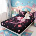 thumbnail image 2 of Manfei Amphibian Axolotl Print Fitted Sheet Queen,Cute Salamander Bedding,3 Pieces,1 Fitted Sheet and 2 Pillowcases, 2 of 6