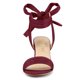 thumbnail image 2 of Sandalias De Tacón con Puntera Abierta En El Tobillo con Puntera Abierta para Mujer Borgoña 38, 2 of 7