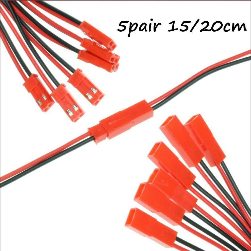 2pin battery red toe black wire 180mm gb Jst connector pair plug socket 