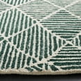 thumbnail image 3 of SAFAVIEH Abstract Brock Geometric Area Rug, Dark Green/Ivory, 8' x 8' Round, 3 of 11