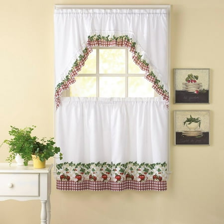 Chf You Apple Blossom Tier Curtain Pan Walmart Com