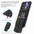 thumbnail image 6 of Decase Phone Case for Samsung Galaxy S22 Ultra Heavy Duty Cover With Slim Credit Card Holder Kicktand Hybrid Mobile Slot Rugged Case For Galaxy S22 Ultra, Purple, 6 of 7