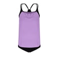 thumbnail image 4 of Nfurl Tankini Swimsuits for Women with Boyshorts Tummy Control Modest Tankini Bathing Suits 2 Piece Ladies Swimwear Summer Vacation Purple,Size XL, 4 of 5